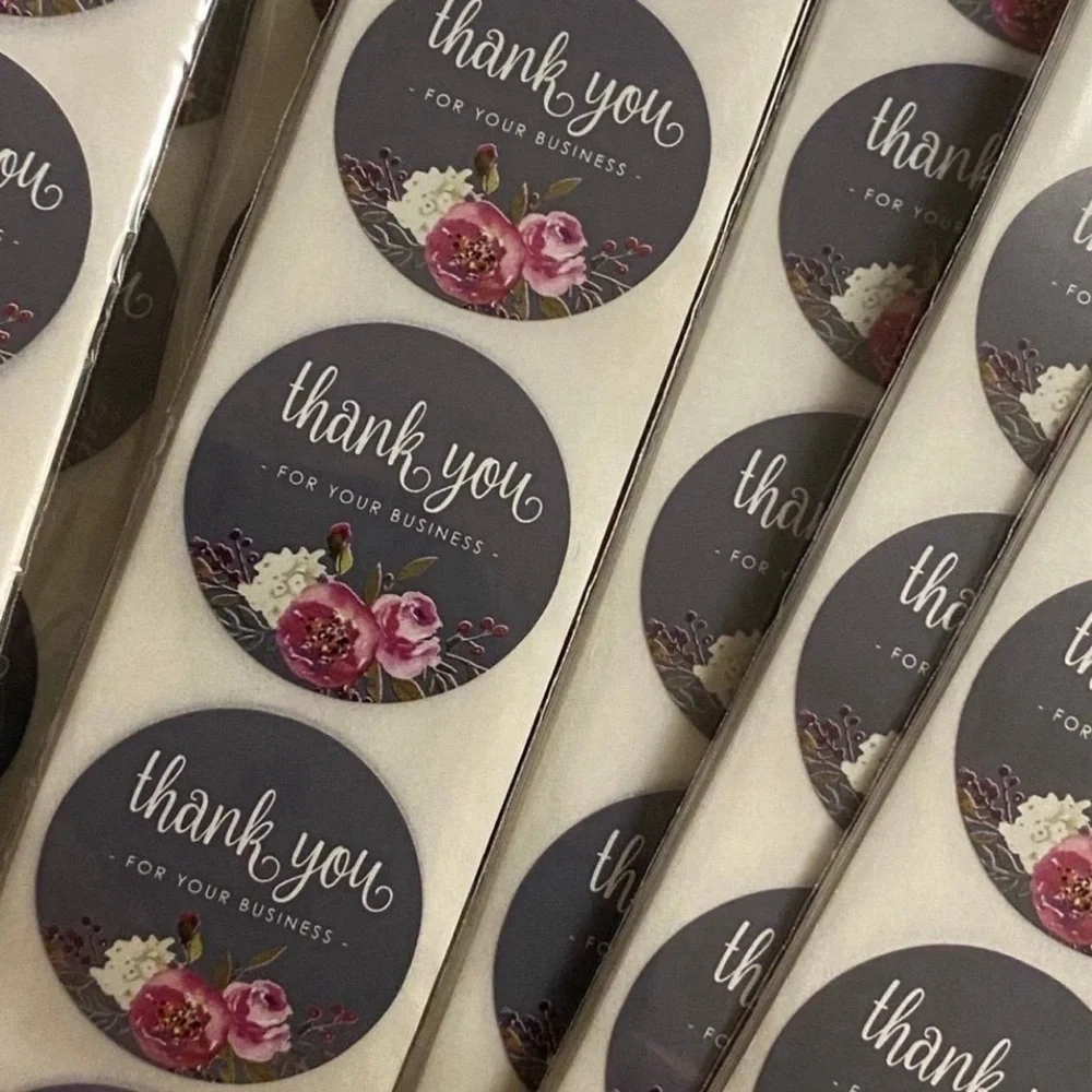 40 Small Thank You Stickers! (Quarter Size)